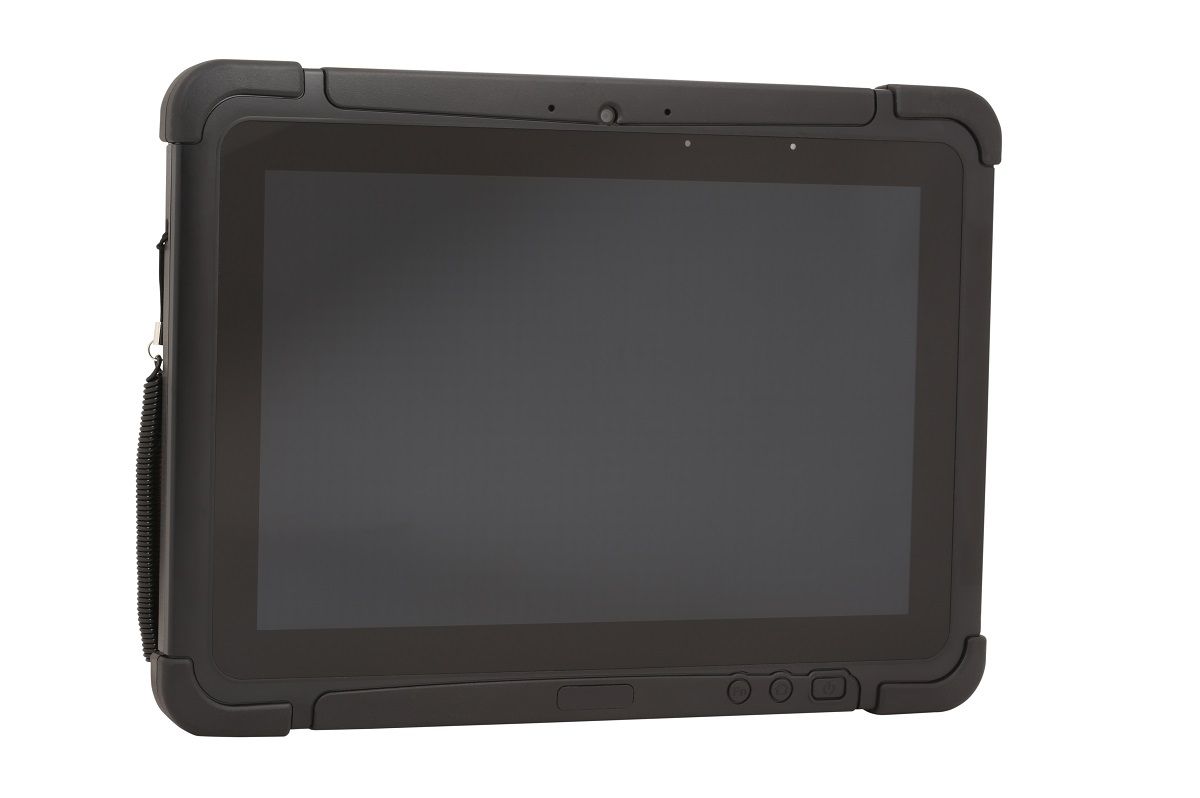 Honeywell RT10A 10.1" rugged Android tablet with N6703 standard-range imager, 4G LTE, outdoor display (RT10A-L1N-37C12S1E) – front view