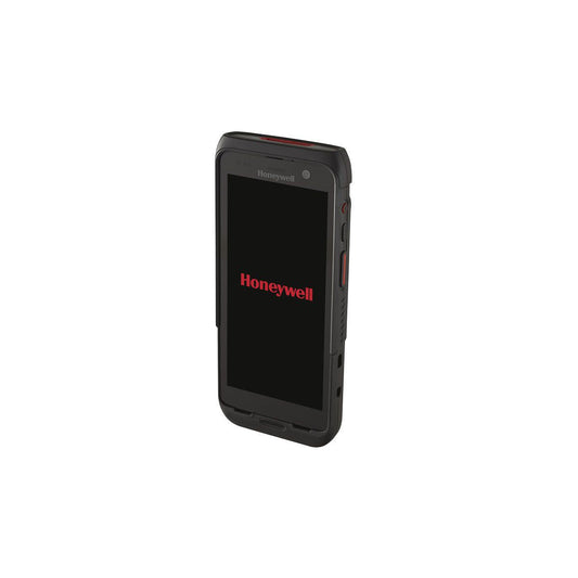 Honeywell CT47 5.5-inch all-touch Android mobile computer, black, FlexRange 2D imager, 5G + Wi-Fi, 6 GB / 128 GB (CT47-X1N-38D1E0G) – angled view