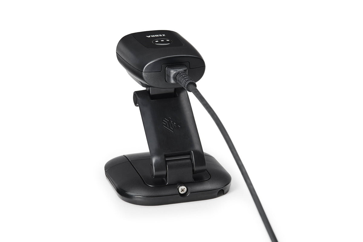 Zebra DS55 fixed-mount scanner with 3-in-1 mount (DS5502-SR4US70MMZW) – on the 3-in-1 mount, rear view
