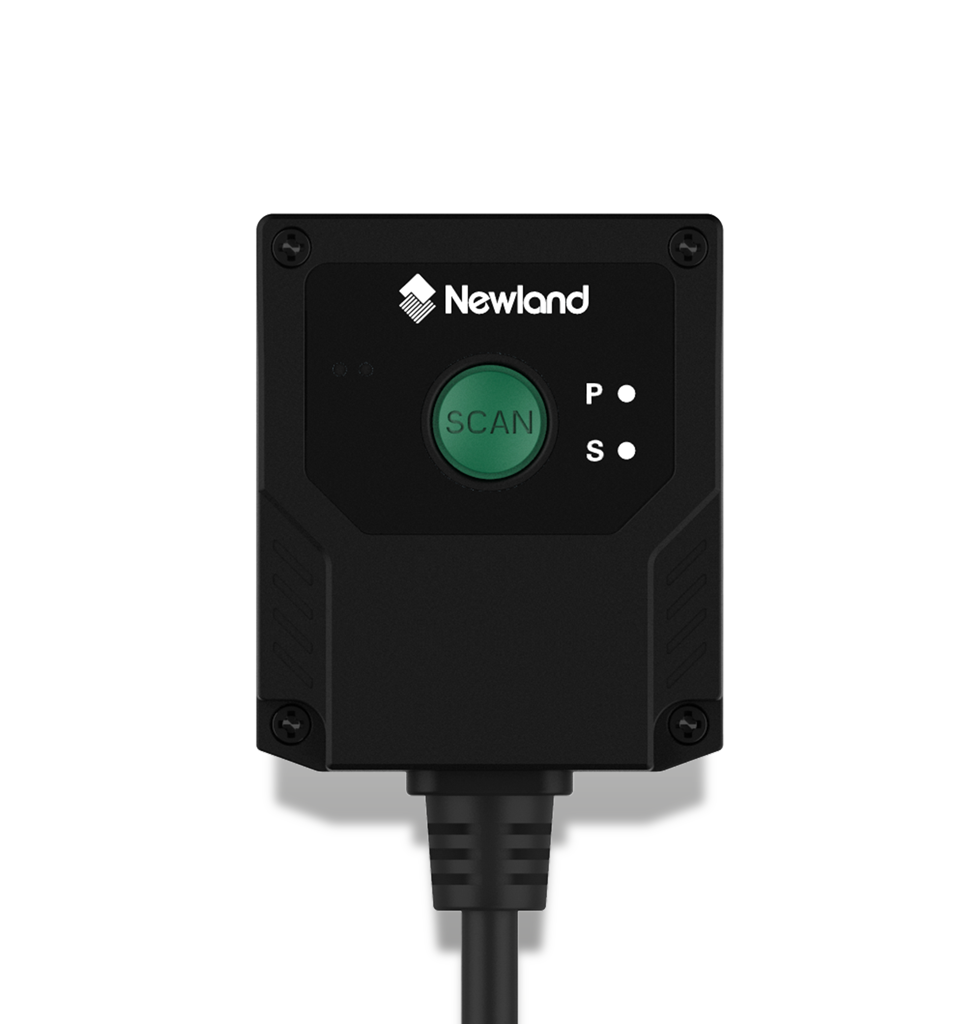 Newland FM431 Barracuda PRO fixed-mount 2D scanner, RS-232 kit with power adapter (NLS-FM431-SR-RC) – top view