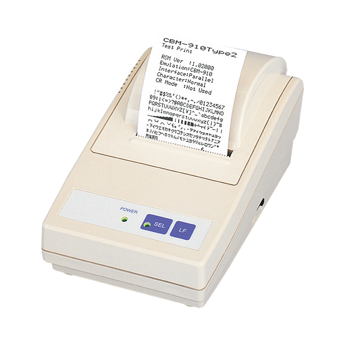 Citizen CBM-910II compact dot matrix (impact) receipt printer, 24 columns, serial RS-232, white (CBM91024RF2A) – printing a receipt