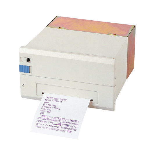 Citizen CBM-920II panel-mount dot matrix (impact) printer, 40 columns, parallel, DC powered (CBM920II40PFDC) – panel-mount printer printing a ticket