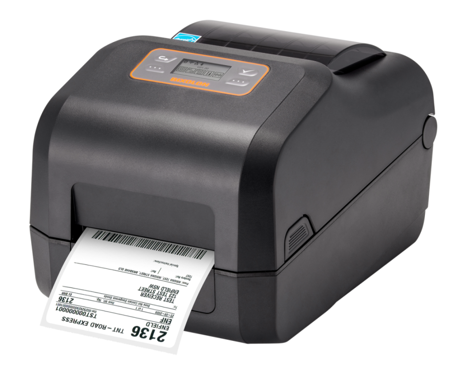 BIXOLON XD5-40tR UHF RFID desktop label printer, black (XD5-40tREK) – printing an RFID label
