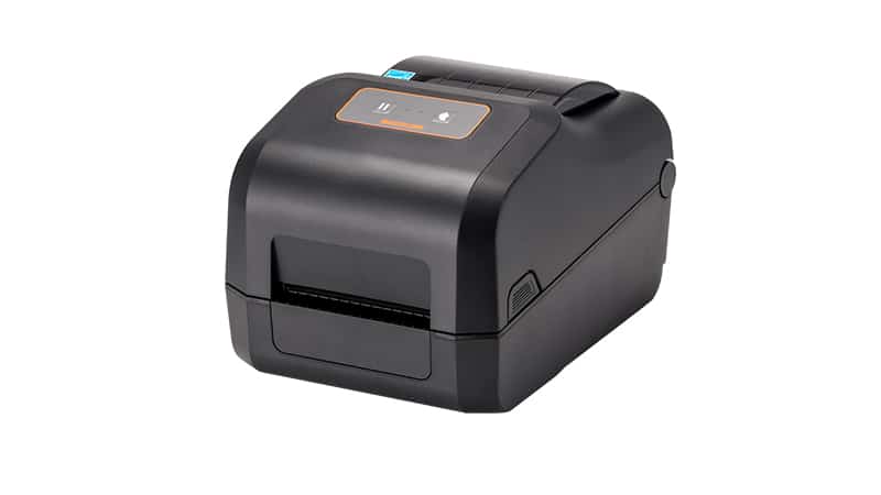 BIXOLON XD5-40t 4-inch thermal transfer desktop label printer, black (XD5-40TEWK) – front view