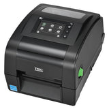 TSC TH240T 4-inch desktop thermal transfer label printer, 203 dpi, touch display, black (TH240-A001-0002) – front 3/4 view, colour touch display