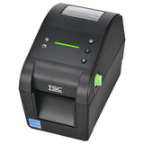 TSC DH220E 2-inch desktop direct thermal label printer, 203 dpi, USB, LED, black (DH220E-A001-0002) – front view