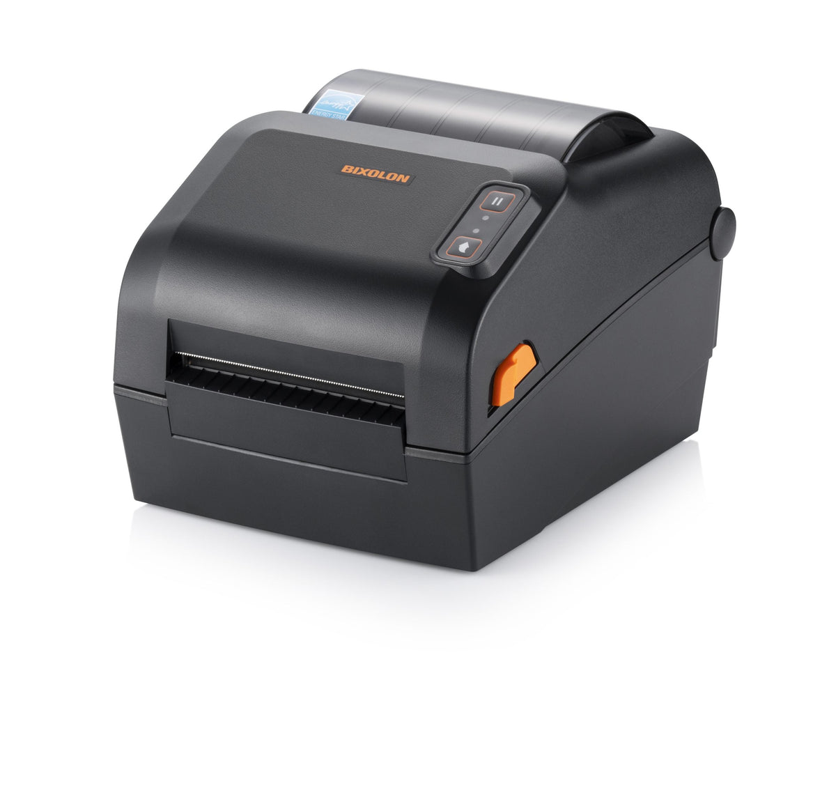 BIXOLON XD5-43IId 4-inch direct thermal desktop label printer, black (XD5-43IIdEBK/BEG) – front view