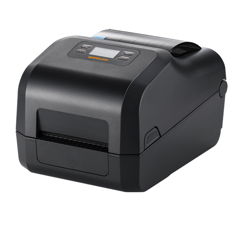 BIXOLON XD5-40IIt 4-inch thermal transfer desktop label printer, LCD, black (XD5-40IItOEWK/BEG) – front view