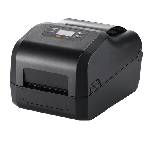 BIXOLON XD5-40IIt 4-inch thermal transfer desktop label printer, LCD, black (XD5-40IItOEWK/BEG) – front view