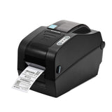 BIXOLON SLP-TX220 2-inch thermal transfer desktop label printer, dark grey (SLP-TX220G) – front view with label