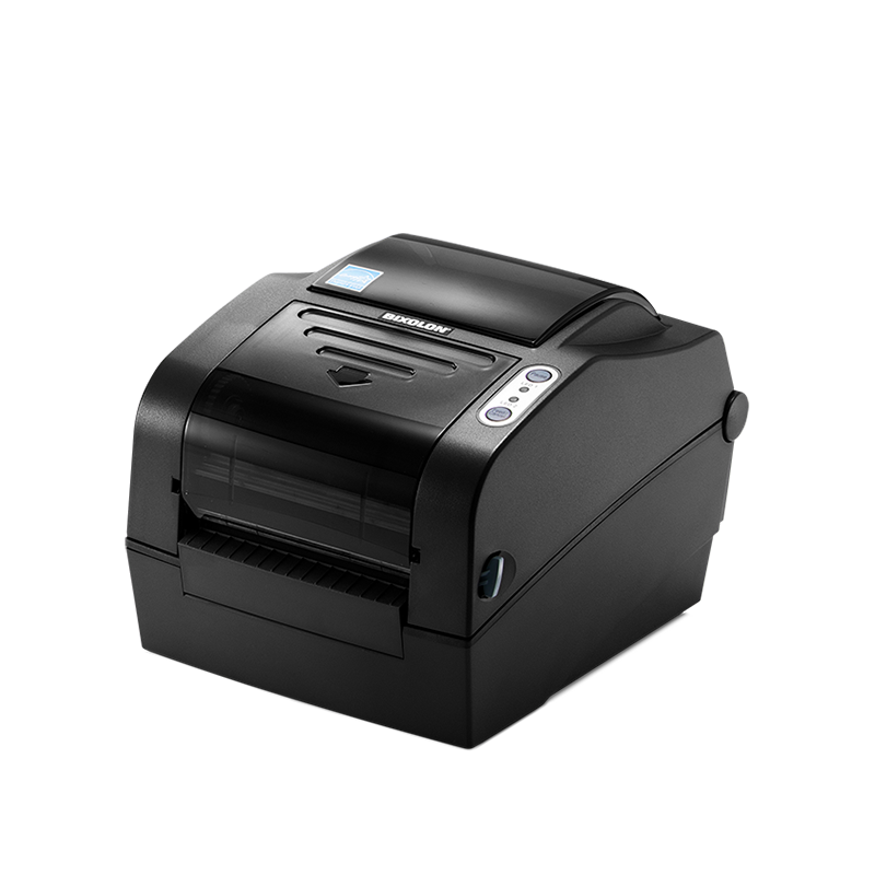 BIXOLON SLP-TX423 4-inch thermal transfer desktop label printer, dark grey (SLP-TX423G) – side view