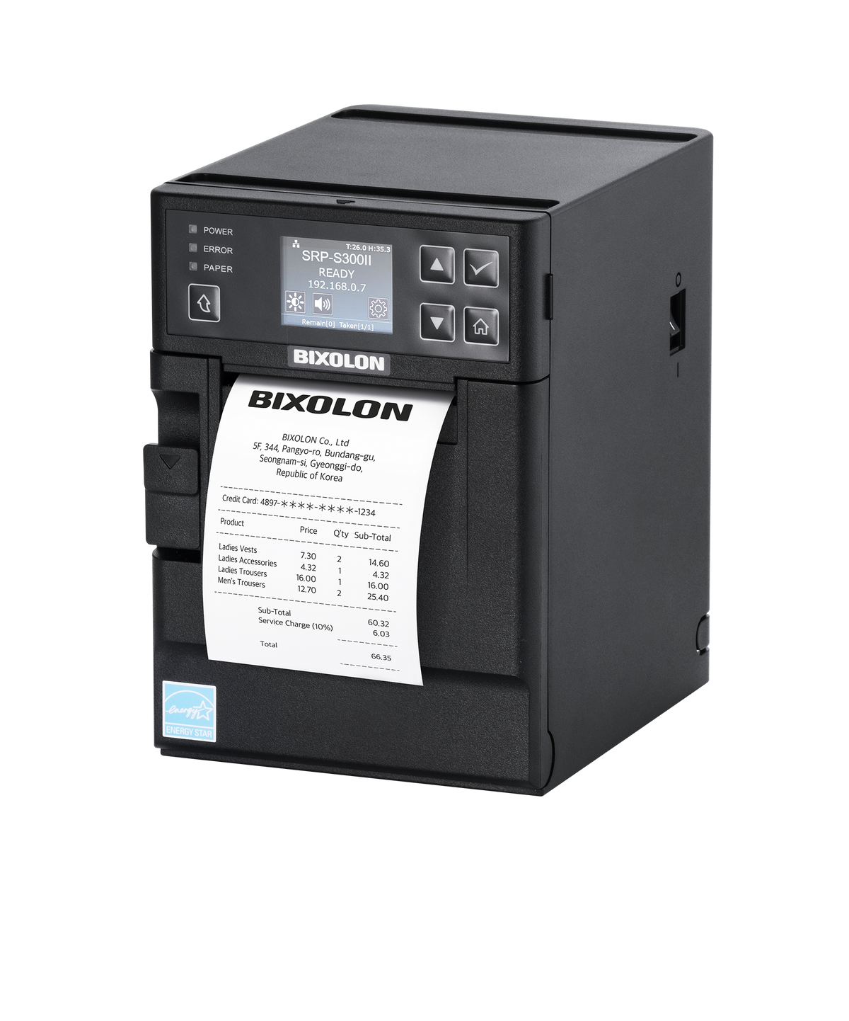 BIXOLON SRP-S300II 3-inch receipt printer, black (SRP-S300IIBAK/BEG) – receipt printing
