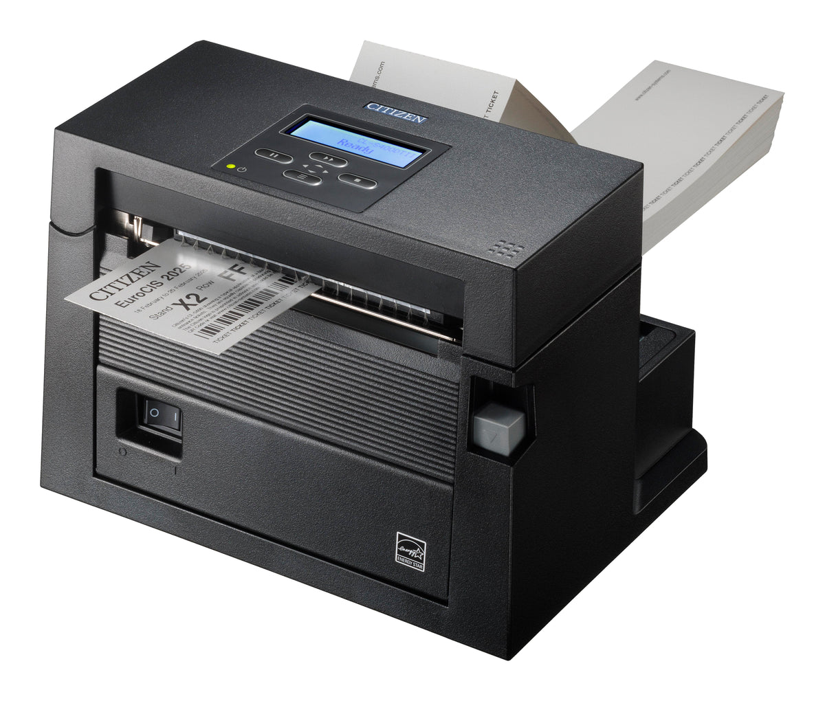 Citizen CL-S400DTII 4-inch direct thermal label and ticket printer, 203 dpi, USB + RS-232, black (CLS400DTIINEBRXN) – printing fanfold tickets
