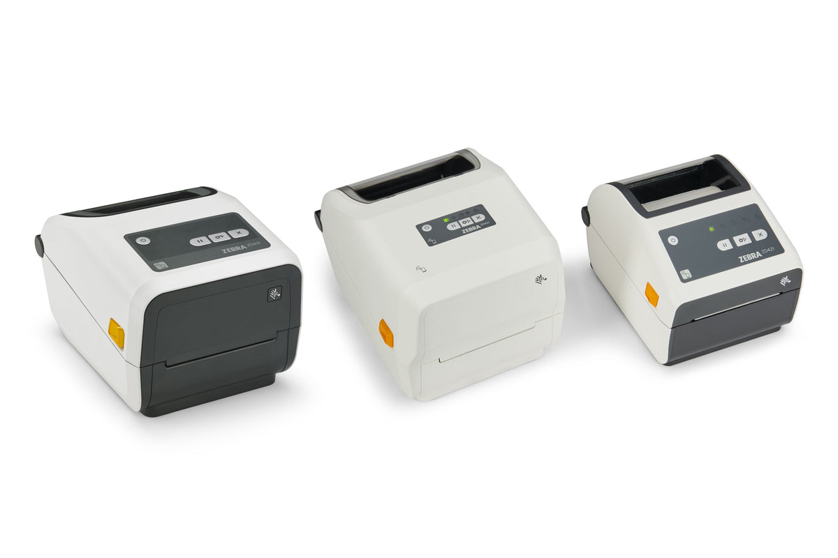 Zebra ZD421t-HC healthcare thermal transfer label printer, white, 203 dpi, USB + Ethernet (ZD4AH42-30EE00EZ) – ZD400 healthcare series