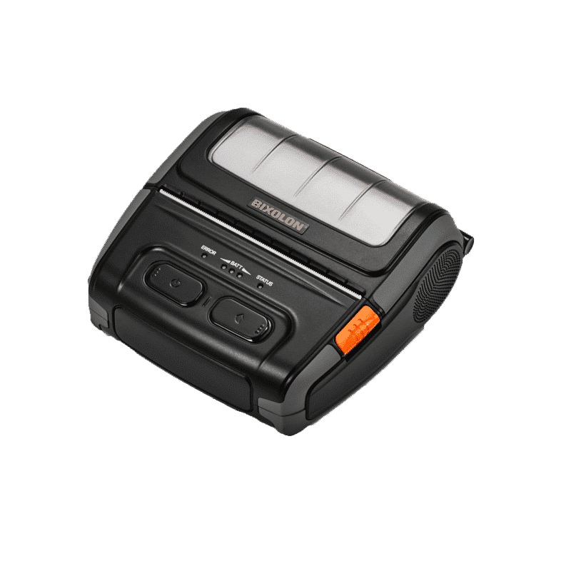 Bixolon SPP-R410 4-inch mobile receipt and label printer, USB + serial, black (SPP-R410K5/BEG) – 3/4 view