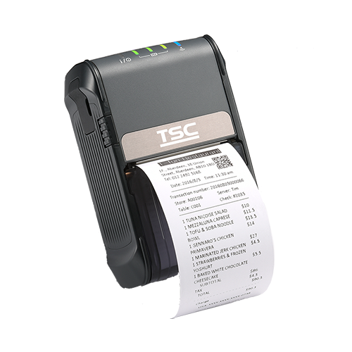 TSC Alpha-2R 2-inch mobile receipt printer, Bluetooth, black (99-062A001-0102) – 3/4 view