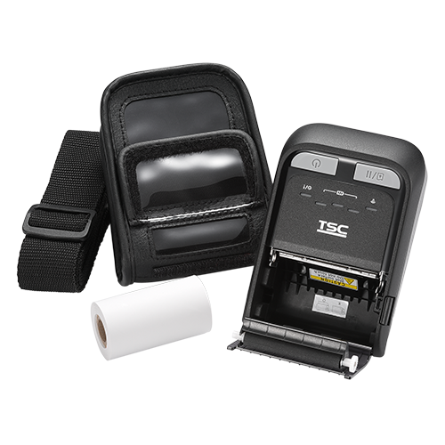TSC TDM-20 2-inch mobile receipt and label printer, Bluetooth, black (99-082A001-0002) – with case and paper roll