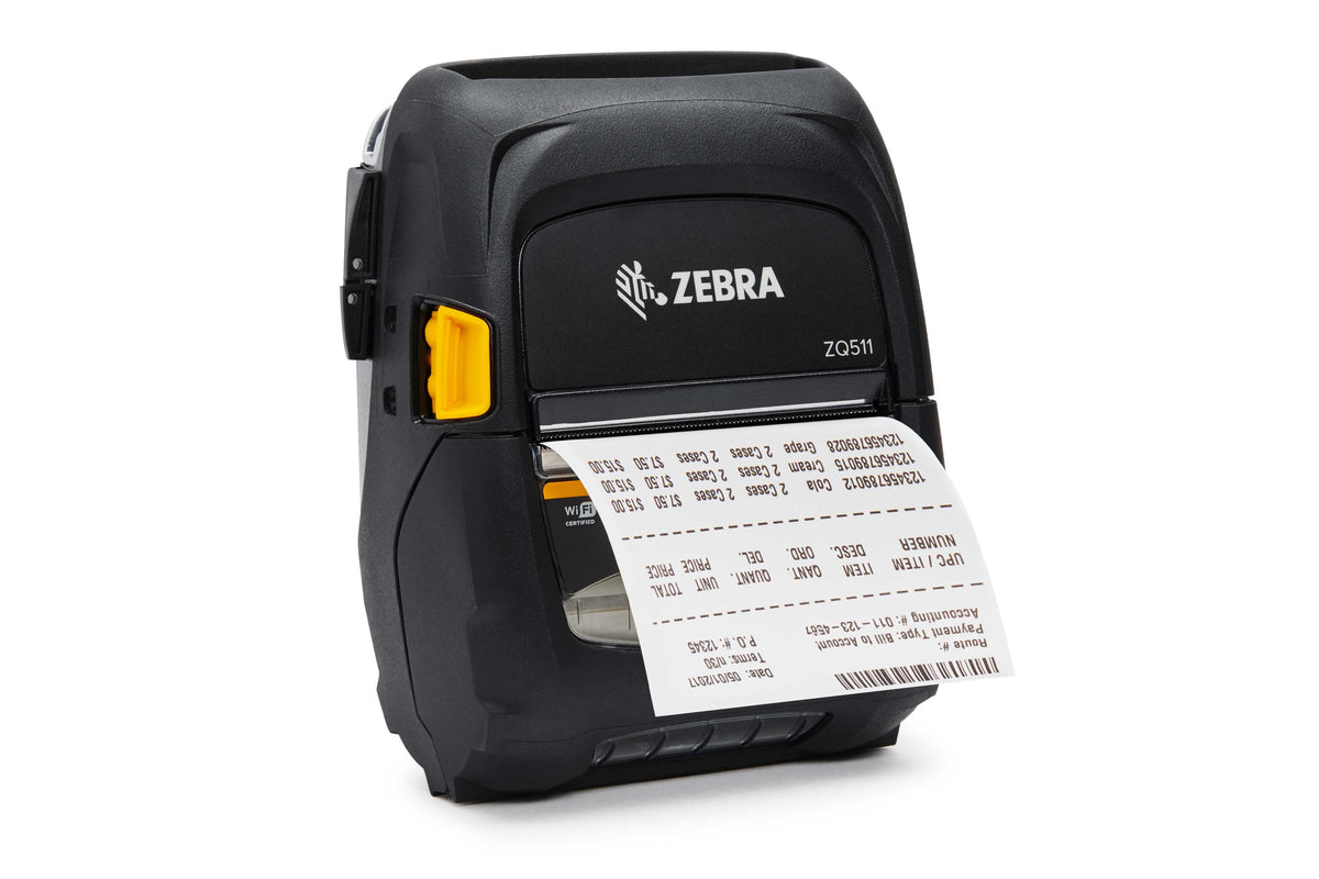 Zebra ZQ511 mobile receipt and label printer, black, Bluetooth, linerless (ZQ51-BUE100E-00) – printing labels