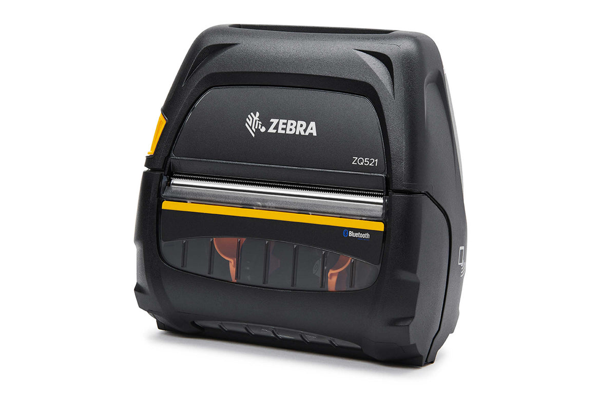 Zebra ZQ521 mobile receipt and label printer, black, Bluetooth (ZQ52-BUE000E-00) – 3/4 view