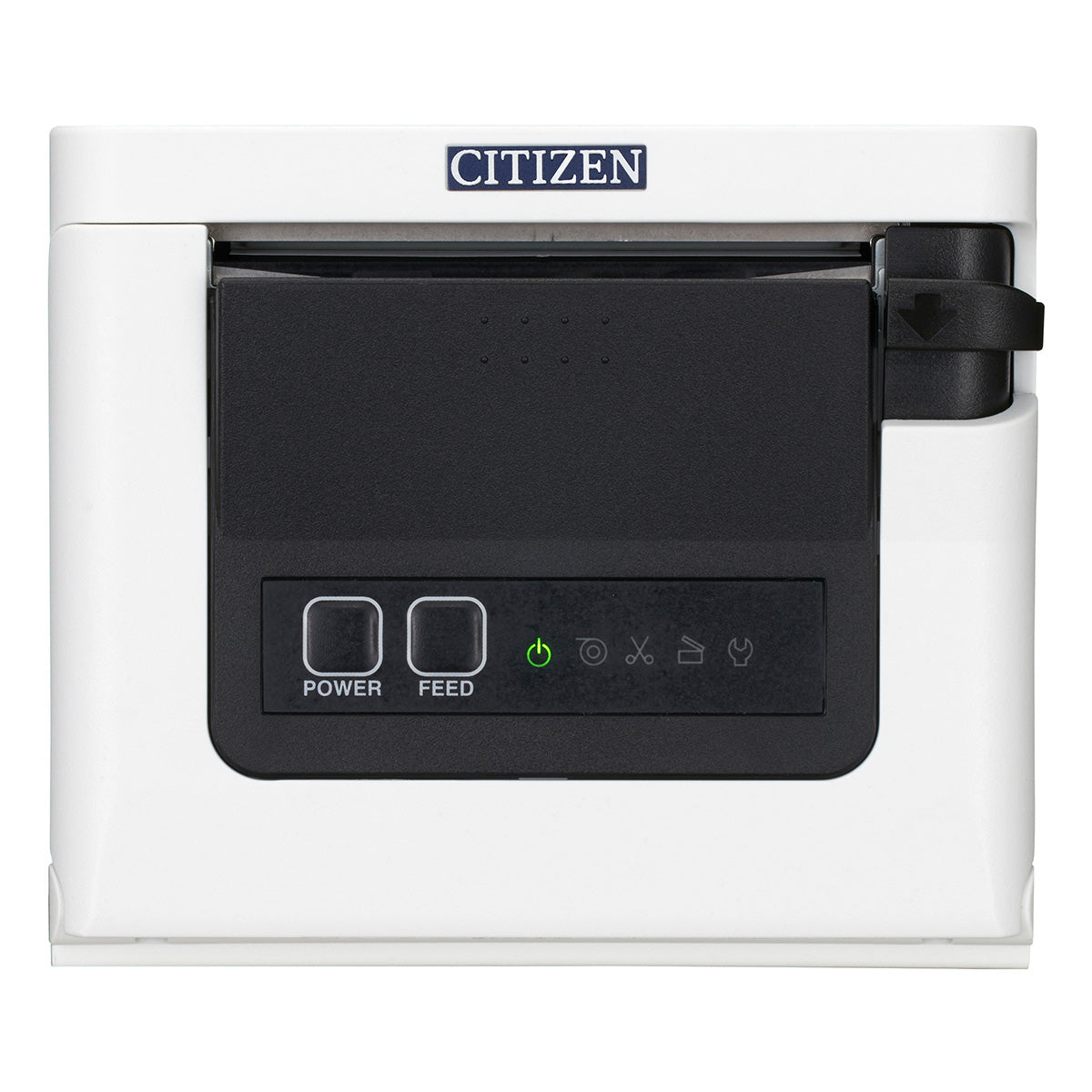 Citizen CT-S751 POS receipt printer, white (CTS751XNEWX) – front view