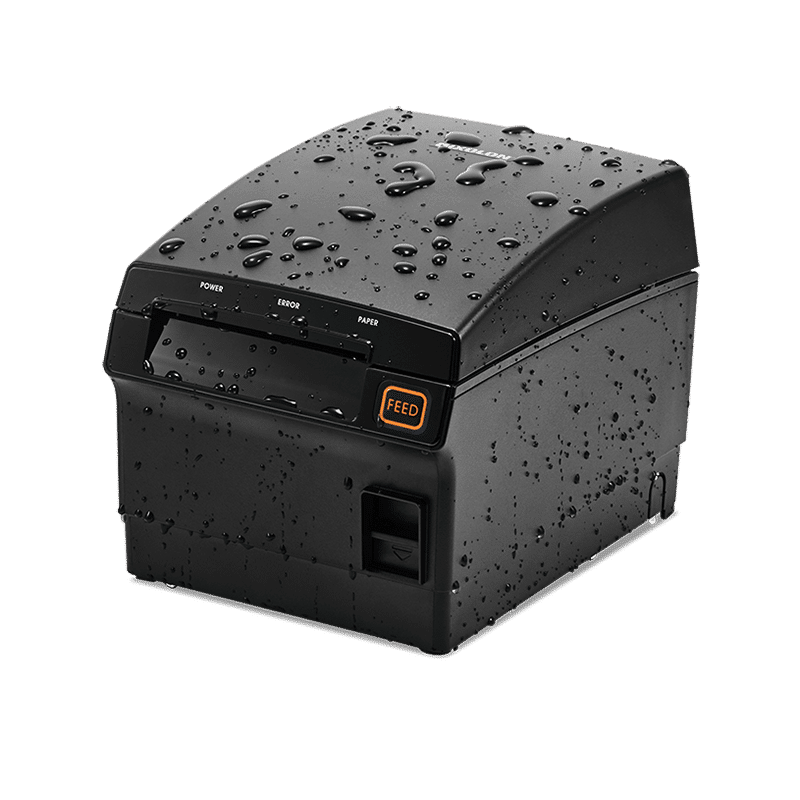 Bixolon SRP-F312II kitchen-proof thermal POS receipt printer, 203 dpi, black (SRP-F312IICOK) – splash-proof housing