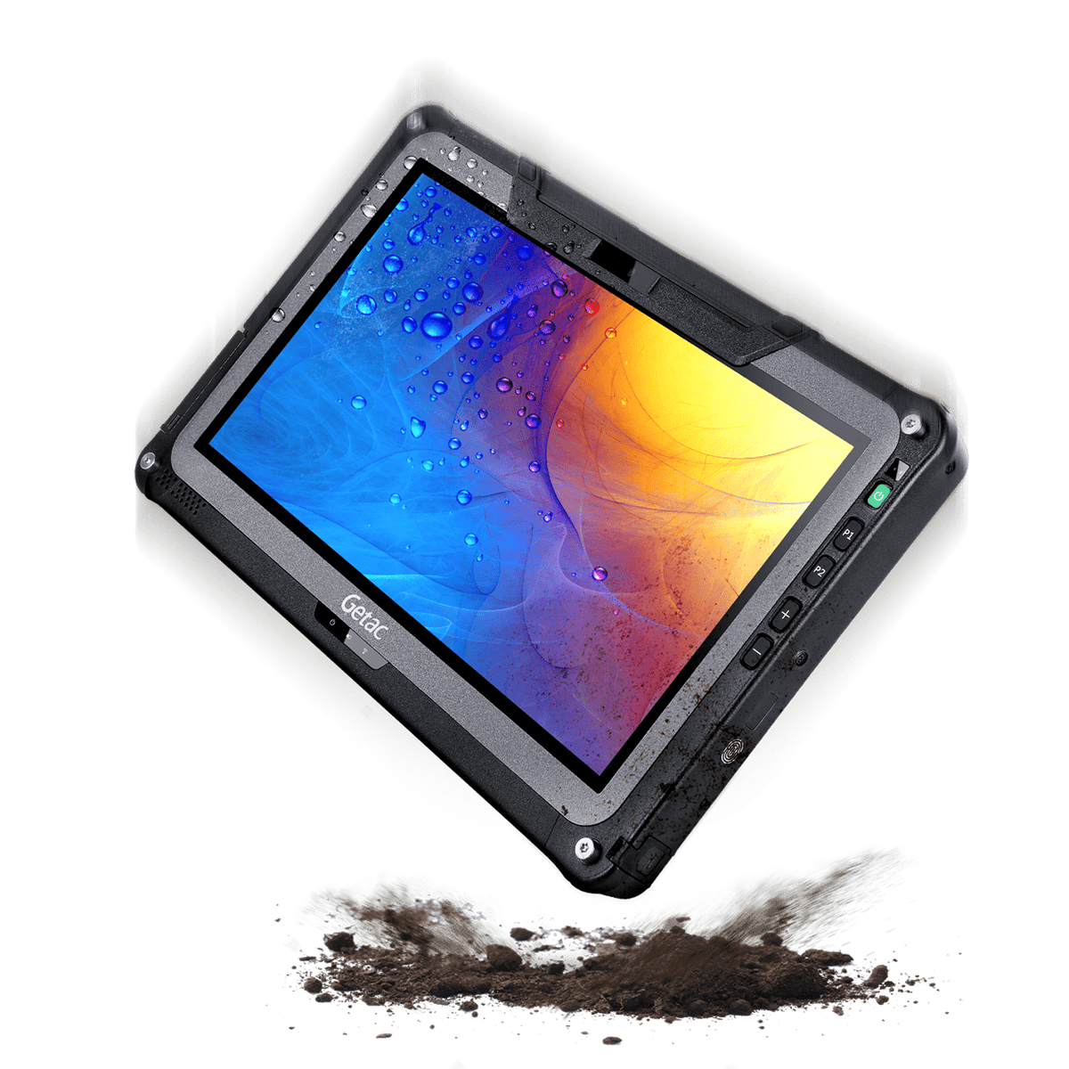 Getac F110 G7 rugged 11.6-inch tablet, RS-232 serial + LAN ports (FTA154JI1DMX) – drop-resistant design
