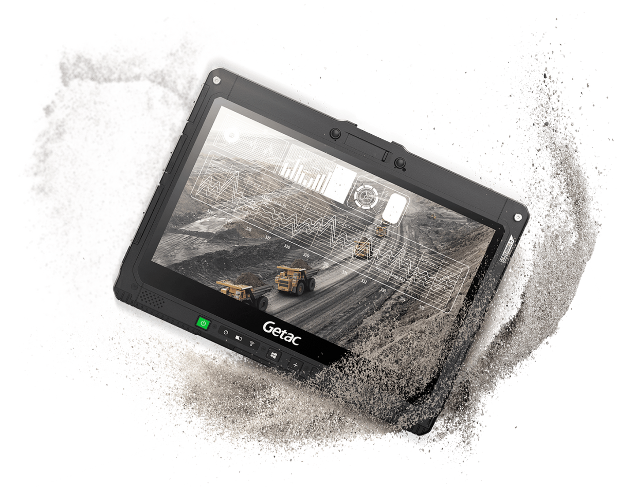 Getac K120 G3 12.5" rugged 2-in-1 tablet (KTA164V8XKXX) – angled front view