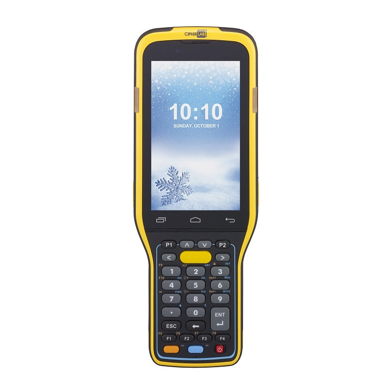 CipherLab RK95 industrial Android mobile computer, pistol grip, 38-key numeric/function keypad, extended-range 2D imager (AK95786N3NPG1) – front view