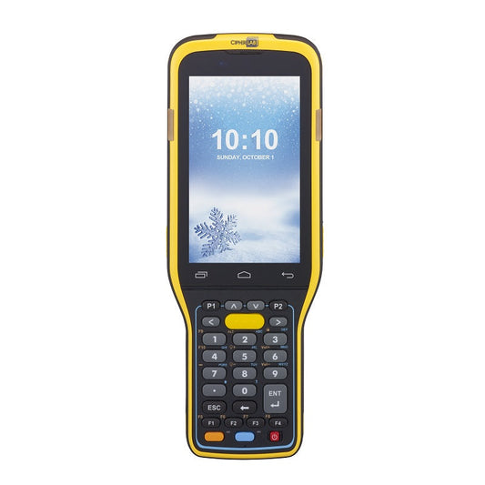 CipherLab RK95 industrial Android mobile computer, pistol grip, 38-key numeric/function keypad, extended-range 2D imager (AK95786N3NPS1) – front view