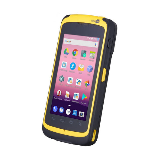 CipherLab RS51 rugged Android touch mobile computer, Wi-Fi + 4G LTE, 2D imager, EU power supply (AS51E2BECQ401) – angled view