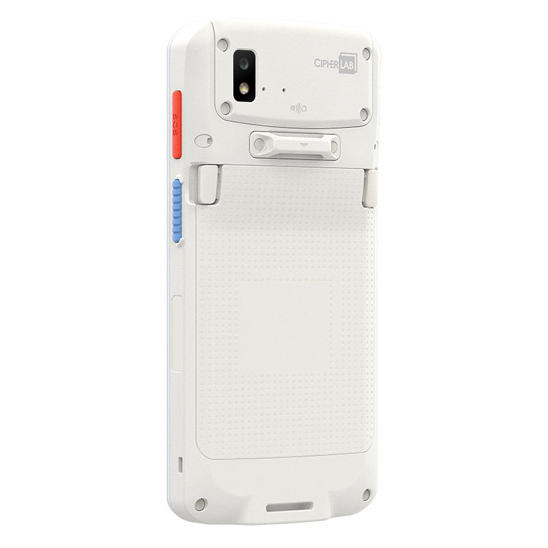 CipherLab RS38H 5G healthcare Android touch mobile computer, disinfectant-ready housing, 2D imager SE4720 (AS3858SF4NSGH) – back view