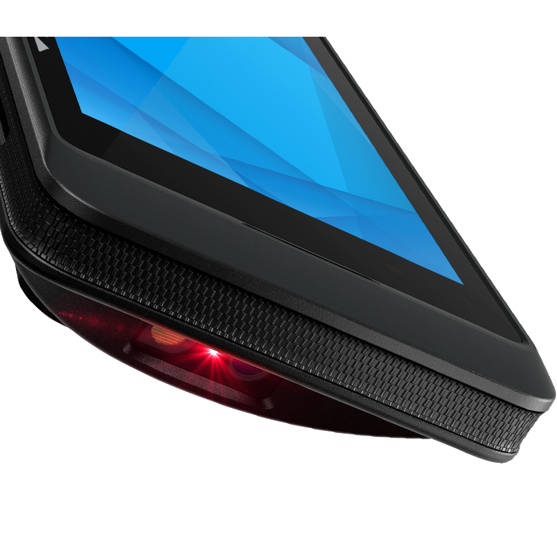 Elo M60 Pay Android mobile POS computer with integrated payment, 4G LTE, SE4710 2D barcode scanner (E897852) – 2D scanner close-up