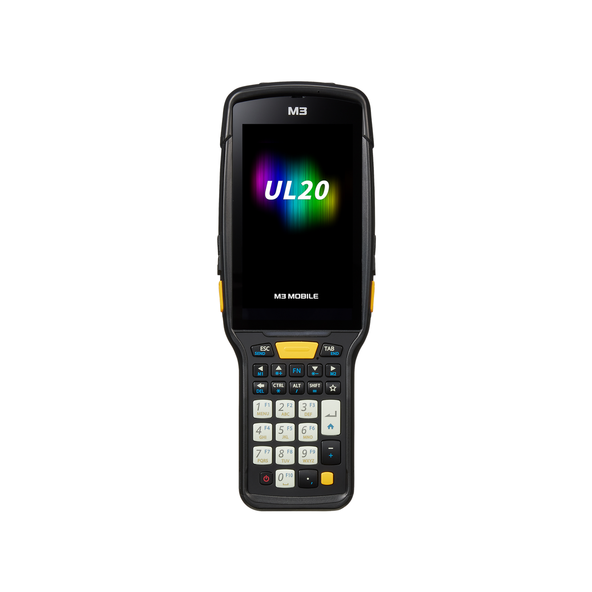 M3 Mobile UL20F (Frozen, cold-storage) rugged Android mobile computer, 28-key numeric keypad, SE4750 2D imager (U20F0C-Q2CFRS-HF) – front view