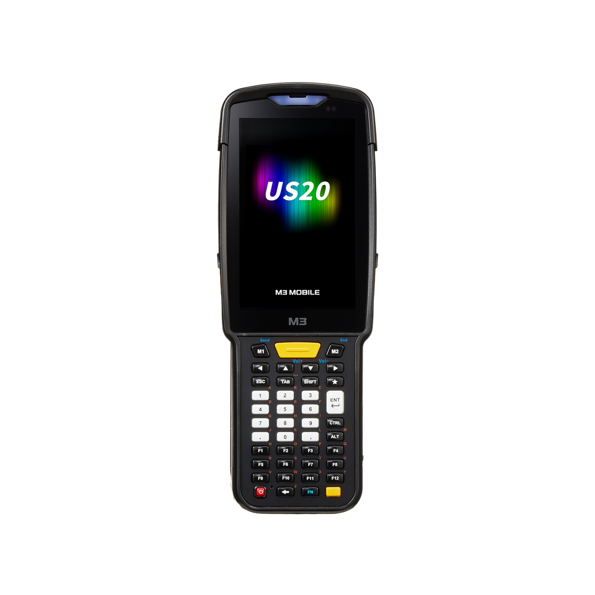 M3 Mobile US20X (4G LTE) rugged Android keypad mobile computer, 42-key function numeric keypad, SE5500 Smart Focus 2D imager (S20X4C-QFCWSE-HF) – front view