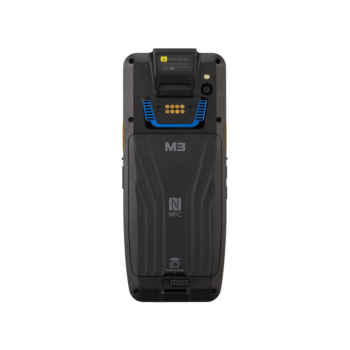 M3 Mobile SL20K rugged Android keypad mobile computer, 4" display, 30-key function-numeric keypad, SE4710 2D imager, 4G (L2KX4C-T2CWAS-HF-01) – back view