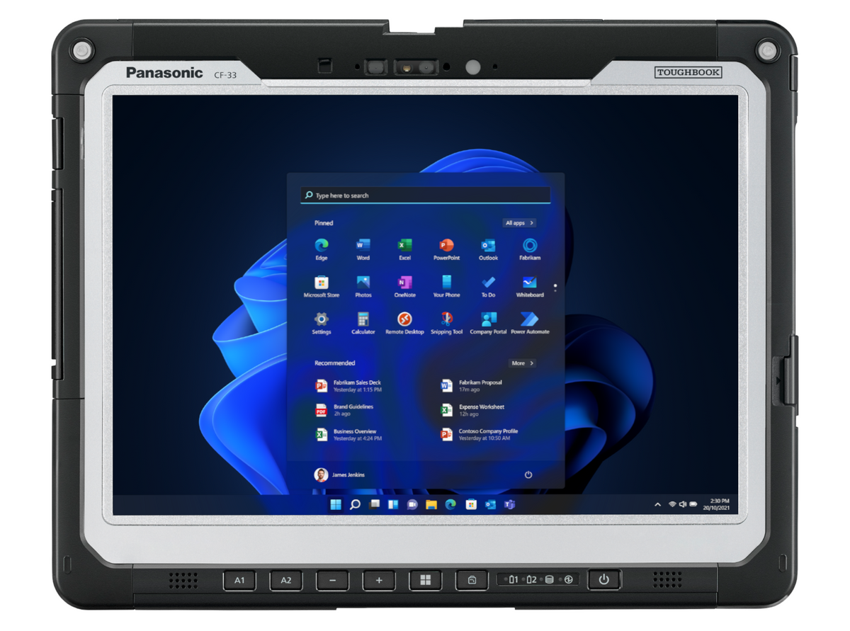 Panasonic TOUGHBOOK 33 mk4 fully rugged 12-inch Windows tablet, tablet only (CF-33YAAAXB4) – front view