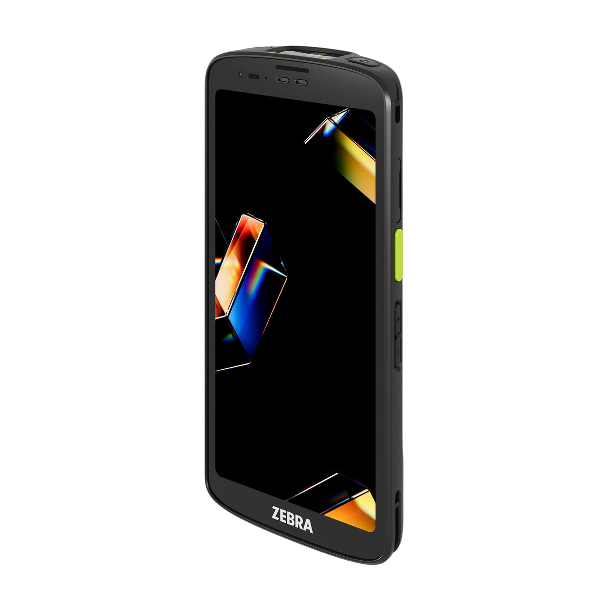 Zebra TC201 TC2010-0S3S6BA00-A6 rugged Android mobile computer – angled front view from the left