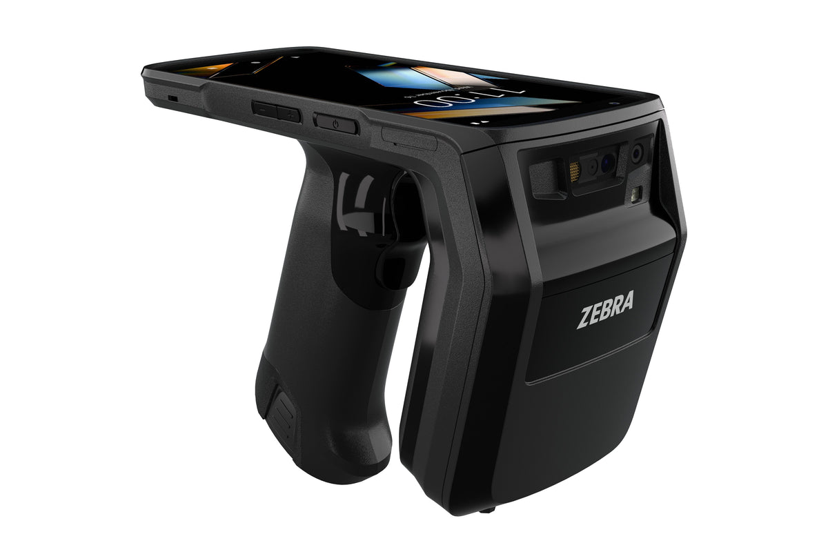 Zebra TC22R rugged Android mobile computer, integrated UHF RFID reader (TC2205-0G1250SS-WR) – angled front view
