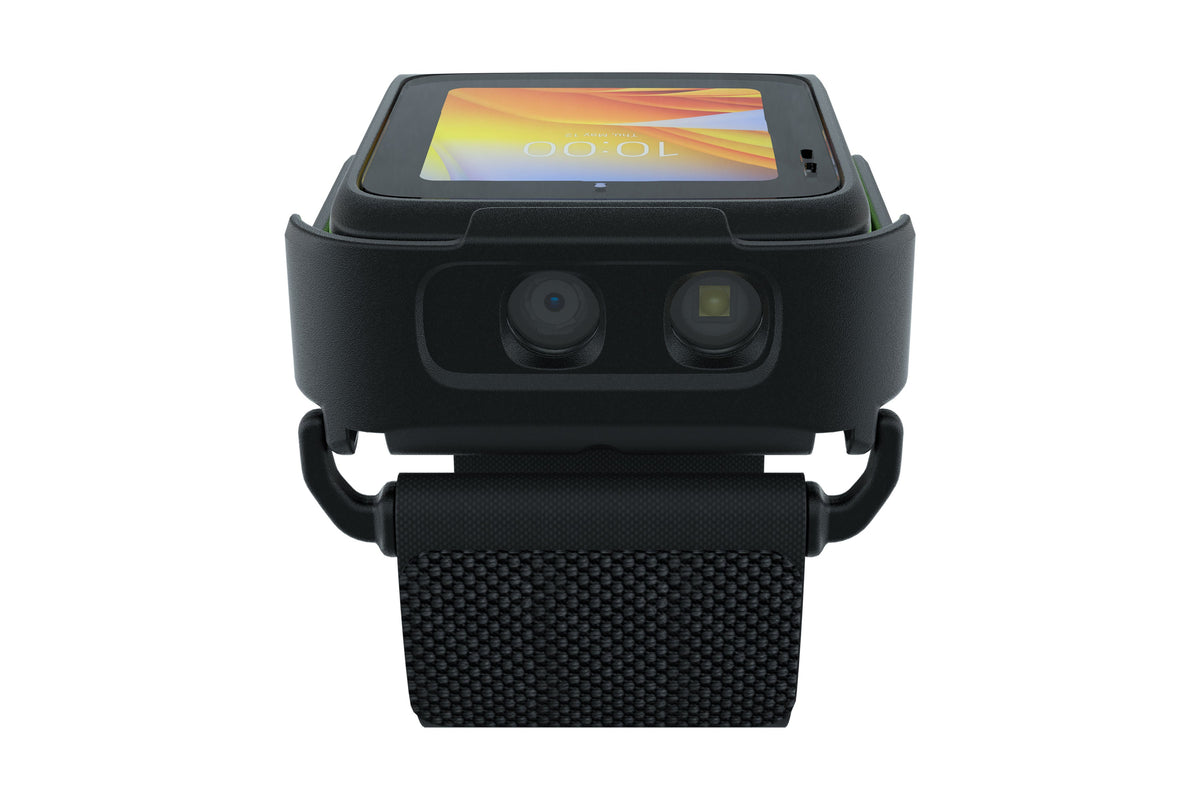 Zebra WS50 wearable computer, back of hand (WS5001-0B2J3020EA6) – front view of scan window