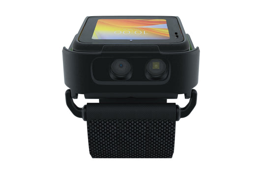 Zebra WS50 wearable computer, back of hand (WS5001-0B2J3020EA6) – front view of scan window