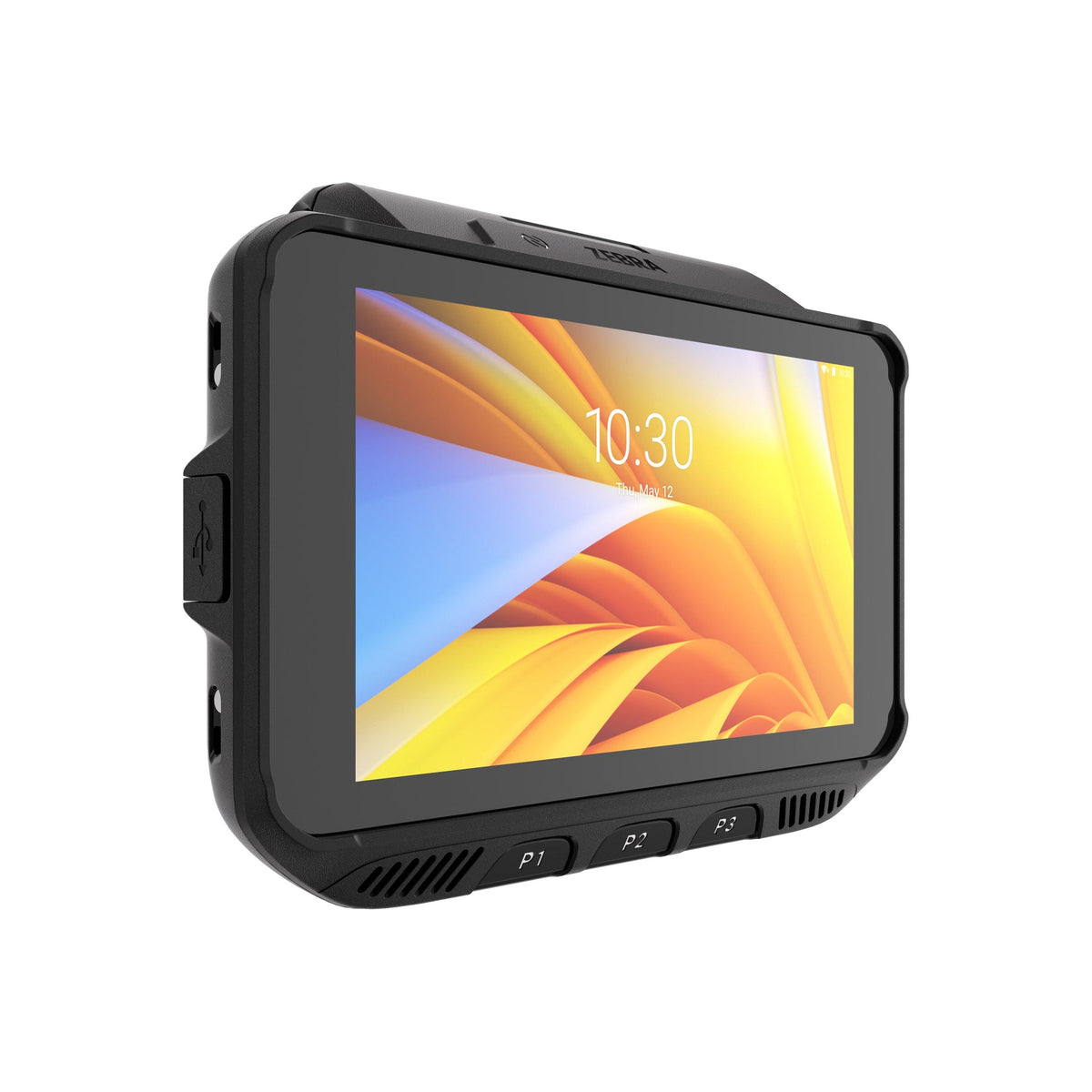 Zebra WT5400 wearable wrist computer, touch-only display (no keypad) (WT0-WT54B-T6DAE1A6) – angled view