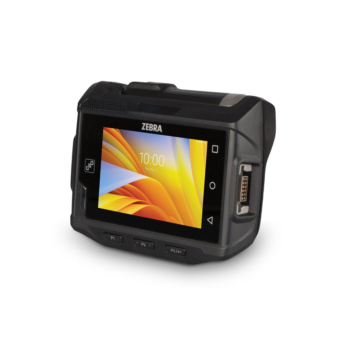 Zebra WT6300 wearable wrist computer, touch-only display (no keypad) (WT63B0-TS0QNERW) – left angled view