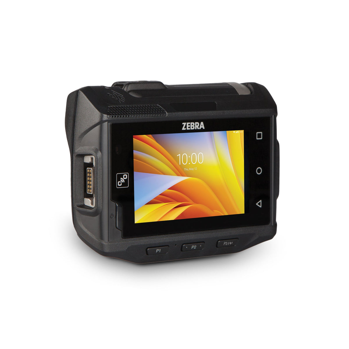 Zebra WT6300 wearable wrist computer, touch-only display (no keypad) (WT63B0-TS0QNERW) – right angled view